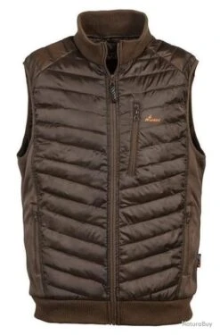 Doudoune Sans Manches Jaguar Marron Bi Matière ProHunt VERNEY CARRON