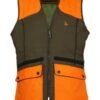 GILET DE CHASSE PROHUNT GROUSE KAKI ORANGE