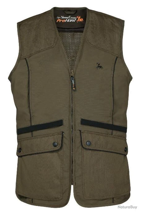 GILET DE CHASSE VERNEY CARRON PROHUNT GROUSE KAKI 1 GILET DE CHASSE VERNEY CARRON PROHUNT GROUSE KAKI