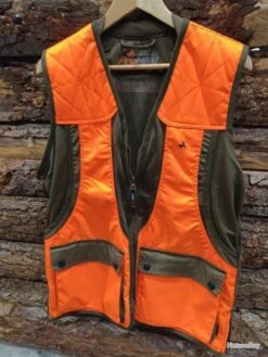GILET GROUSE PRO HUNT KAKI/ORANGE