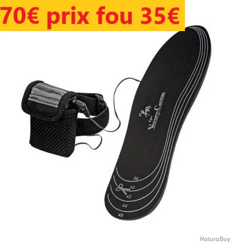 Semelles Chauffantes De Chasse Verney Carron à Piles LVPI10JS 1 Semelles Chauffantes De Chasse Verney Carron à Piles LVPI10JS