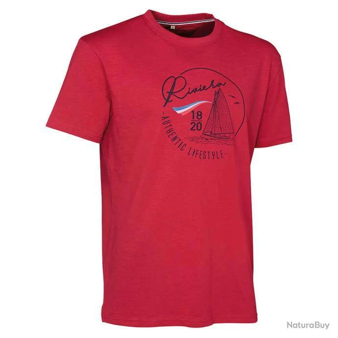 TEE SHIRT RIVIERA ROUG 1 TEE SHIRT RIVIERA ROUG
