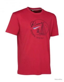 Tee Shirt De Chasse Rivéra Ligne Verney Carron Rouge
