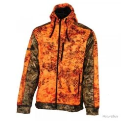 VESTE BLOUSON ZIPPÉ WOLF Enfant Orange Pro Hunt Verney Carron Softshell