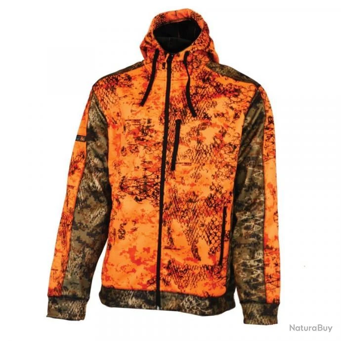 VESTE BLOUSON ZIPPÉ WOLF Orange Pro Hunt Verney Carron Softshell 1 VESTE BLOUSON ZIPPÉ WOLF Orange Pro Hunt Verney Carron Softshell