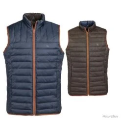 Gilet De Chasse Réversible Verney Carron Week End Marron Bleu