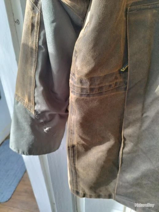 Magnifique Veste De Chasse Neuve VERNAY CARRON FOX TROT XL Aspect Vieux Cuir 3 Magnifique Veste De Chasse Neuve VERNAY CARRON FOX TROT XL Aspect Vieux Cuir – Image 3