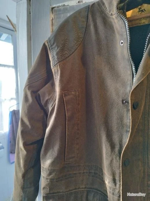 Magnifique Veste De Chasse Neuve VERNAY CARRON FOX TROT XL Aspect Vieux Cuir 6 Magnifique Veste De Chasse Neuve VERNAY CARRON FOX TROT XL Aspect Vieux Cuir – Image 6