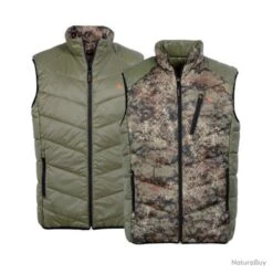 Gilet Réversible Verney Carron ProHunt Leopard Kaki Snake Forest Camo Vert